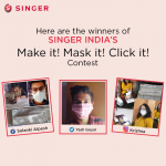 Winner of Singer's India- Make it. Mask it. Click it